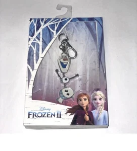 NIB Disney Frozen 2 II Olaf Collectible Key Chain Dangling Metal Zipper Pull - Picture 1 of 2