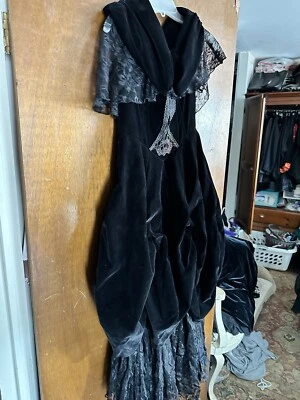 Punk Rave Women’s Victorian Dress Black Long Lace Halloween XS Gothic Whimsygoth - Image 1 of 4