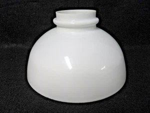 MILK GLASS 10" RING TOP ANTIQUE LAMP SHADE - Picture 1 of 8