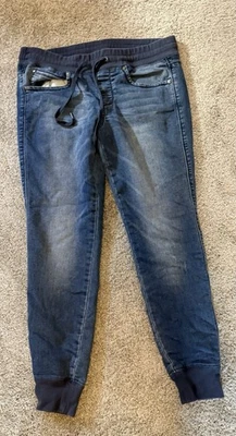 Seven 7 Jeans Women's Size 10 Denim Jogger Elastic Waist - Imagem 1 de 4