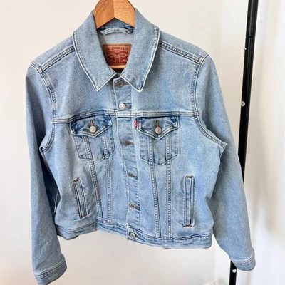 Chaqueta Levi's Denim Trucker Light Wash Calce Clásico Mujer XL 90s Preparación Foto 1 de 4