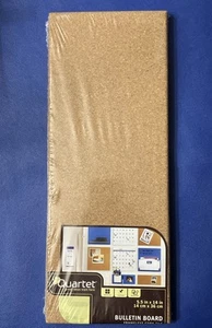 Quartet 5.5" x 14" Cork Wrapped Bulletin Board Frameless Wall Mount New Sealed - Picture 1 of 4