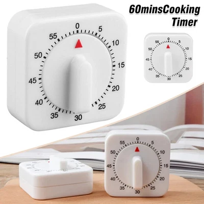 Large Kitchen Timer 60 minute Count-Down Cooking Baking Loud Alarm Mechanical UK - Image 1 of 4