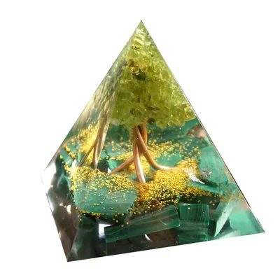 水晶 Orgone 金字塔脉轮灵气治疗冥想 Orgonite 能量石 — 第 1/4 张图片