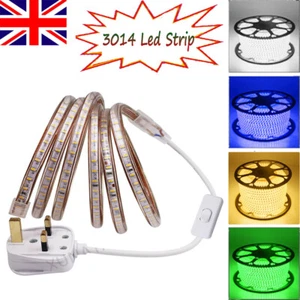 1-100m LED Strip 3014 Main Plug In Tape Rope Lights Waterproof Outdoor 220V 240V - Picture 1 of 15