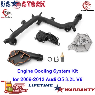 Bomba de agua + termostato + tubo + interruptor térmico + junta para Audi Q5 2009-2012 3,2 L V6 Foto 1 de 4