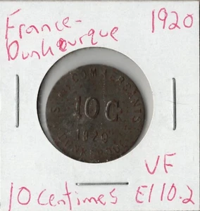 Dinero de emergencia Dunkerque (Francia) 10 céntimos 1920 EL10.2 - Imagen 1 de 2