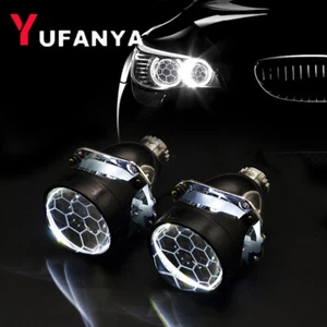 2.5'' H1 Blue Bi xenon HID Projector Lens Devil Eye fit H4 H7 Headlight Retrofit - Picture 1 of 5