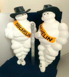 1X14" yellow+hat+led stripe, white Michelin advertising tire, free delivery - Picture 1 of 4