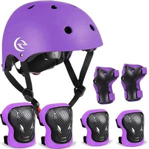 Kids Bike Helmet Skateboard Knee Pads - Kids Helmet Elbow Pads Wrist Guards A... - Picture 1 of 5