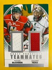 D55829  2012-13 ITG Draft Teammates Jerseys Nathan MacKinnon/Zachary Fucale $30