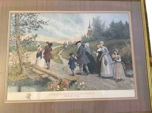 Sunday Morning In Sleepy Hollow Print Framed - Read Description - Picture 1 of 12