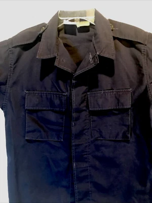 Vintage Propper Parka Navy Blue JACKET/ SHIRT POCKETS SAFARI Combat Coat Small - Image 1 of 4