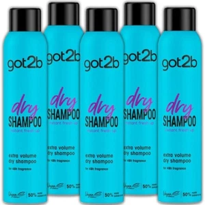 6x Schwarzkopf Got2B Dry Shampoo Extra Volume 200ml - Lemon & Bergamot - Vegan - Picture 1 of 6