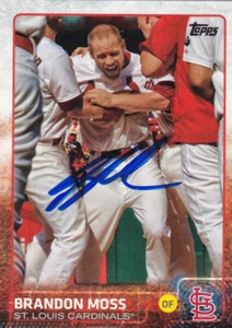 BRANDON MOSS ST LOUIS CARDINALS SIGNED BASEBALL CARD ROYALS A'S PIRATES RED SOX - Picture 1 of 1