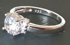 !!! Elegant !!! Klassisch schner 925 Silber Solitr Ring m. farblosen Zirkonia