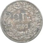 SILVER - WORLD COIN - 1903 Switzerland 2 Francs - World Silver Coin *686