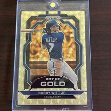 2023 panini prizm baseball bobby witt jr Pot Of Gold Gold Vinyl