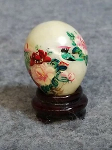 Hand Painted Marble Egg With Stand - Picture 1 of 3
