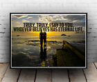 Christian Inspirational Poster - John 6:47 - Eternal Life Plans - ALL SIZES
