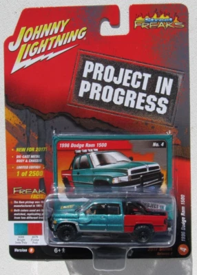 JOHNNY LIGHTNING 2017 STREET FREAKS 1996 DODGE RAM 1500  PROJECT IN PROGRESS HTF - Image 1 of 3
