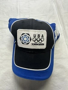 Team USA Olympics Hat Torino 2006 Blue Black Roots Baseball Cap Stitched NEW - Picture 1 of 7