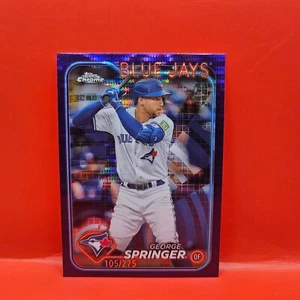 2024 TOPPS CHROME #134 GEORGE SPRINGER PURPLE SONAR REFRACTOR 105/275 BLUEJAYS - Picture 1 of 4