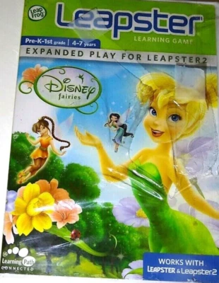 Leapster Tinker Bell Leap Frog Faries Learning Game Cartridge Disney New Sealed - Image 1 of 2