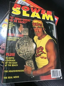 WWE Power Slam Magazine # 2 HULK HOGAN WWF Wrestling Magazine + Poster - Foto 1 di 3