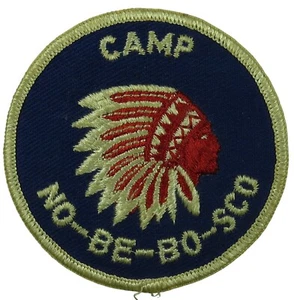 Bergen Council NJ Camp No Be Bo Sco (STAINED) Camp PP WHT Bdr (WY1479) - Picture 1 of 2