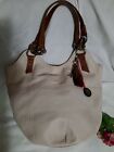 THE SAK Ivory pebbled leather hobo shoulder bag - two strap boho tote