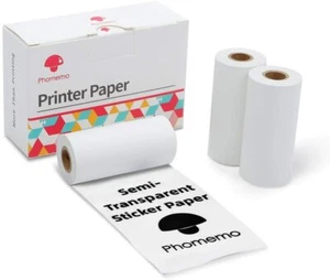 PAPERANG Phomemo M02/M02S Sticker Thermal Paper 53mmx3.5m Long-Term Preservation - Picture 1 of 16