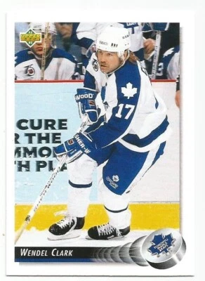 WENDEL CLARK 1992-93 UPPER DECK CARD MINT CONDITION - Image 1 of 2