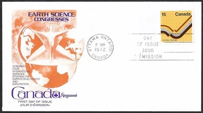 🍁Canada   #582  "EARTH SCIENCES"     Brand New  1972   Kingswood Cover - Image 1 of 2