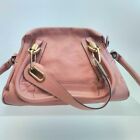 Chloe Paraty Women's  Handbag Shoulder Bag Leather Pink Gold Used From Japan