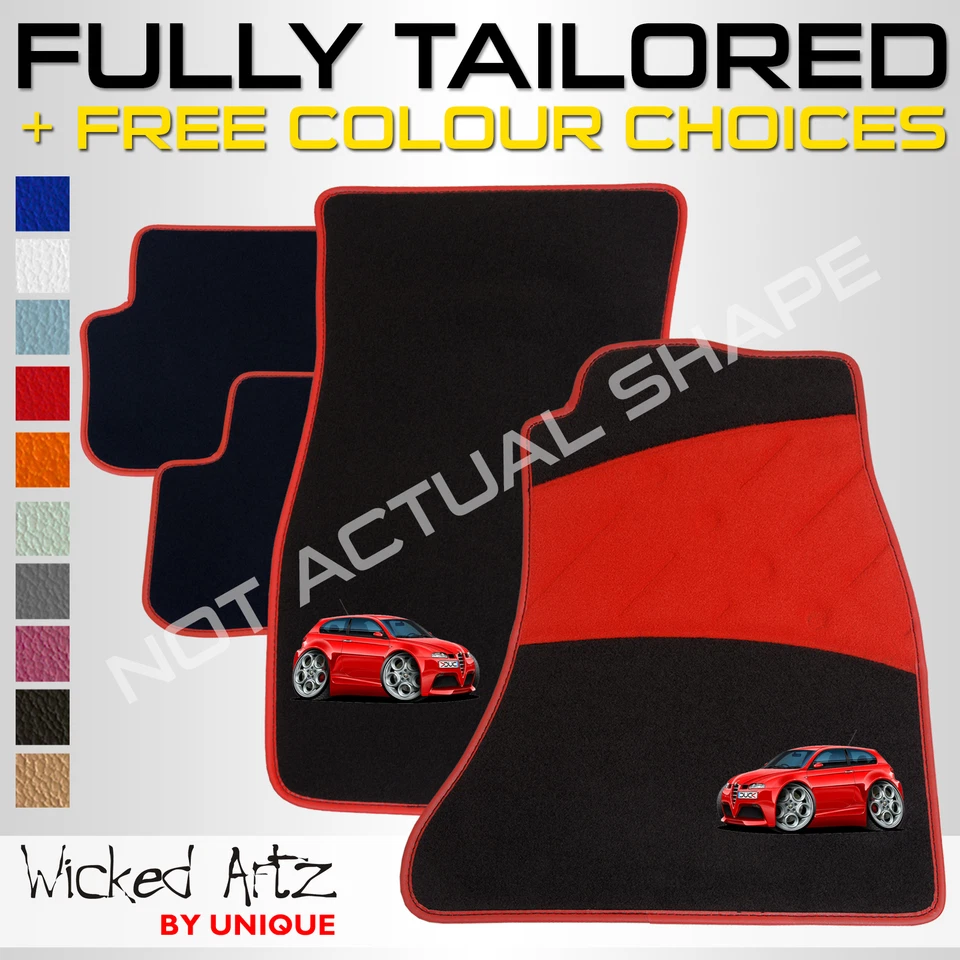 Tapetes para coche Alfa Romeo 147 2001-2009 totalmente personalizados + personalizados gratis Foto 1 de 1