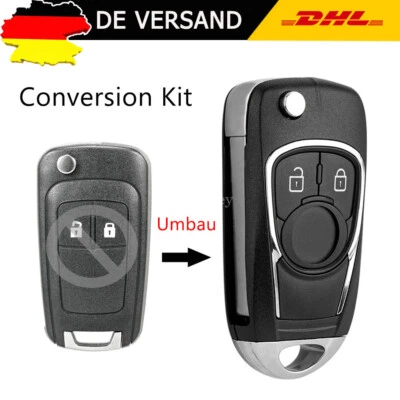 2 Tasten Auto Klappschlüssel Gehäuse für Opel Astra J Corsa E Meriva B Insignia