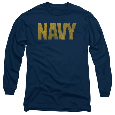 Navy Logo Mens Long Sleeve Shirt Navy - Image 1 of 2