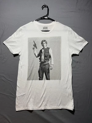 Camiseta para hombre Star Wars Han Solo Intro Script M Foto 1 de 3
