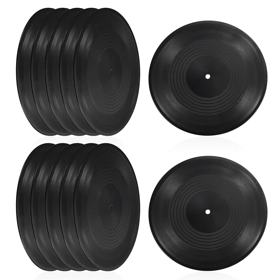 12PCs Blank Vinyl Record Decor 12" CD Fake Vinyl Records for Wall Aesthetic - Image 1 of 4