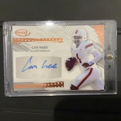 2025 Sage Aspire Bronze Foil Rookie Auto Cam Ward #ASP-CW Tennesee Titans - Imagem 1 de 2