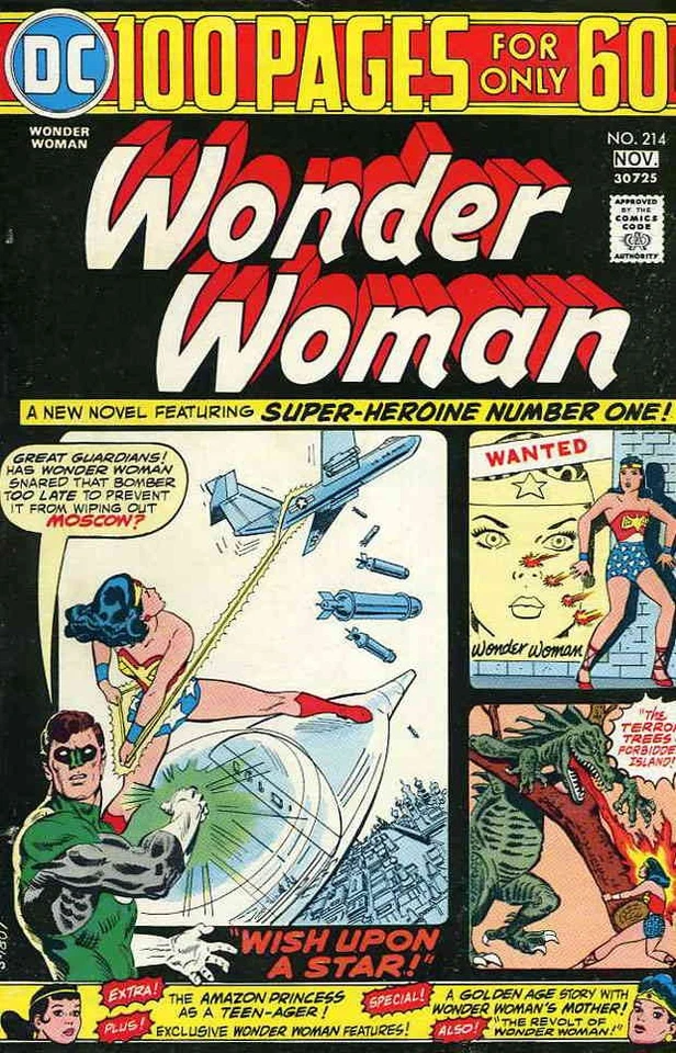 Wonder Woman (1st Series) #214 FN; DC | 100 Pages October 1974 - w/Bag+Board - Image 1 of 1