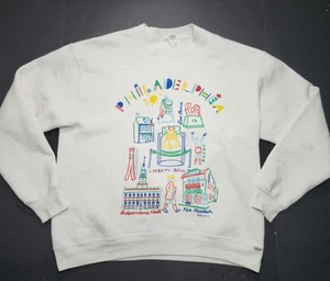 Sudadera vintage de 1980 rara Philadelphia art de Ken Dane talla mediana Eagles - Imagen 1 de 12