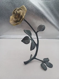 Vintage Gatco 8" Solid Brass Rose Sculpture - Korea - Picture 1 of 5