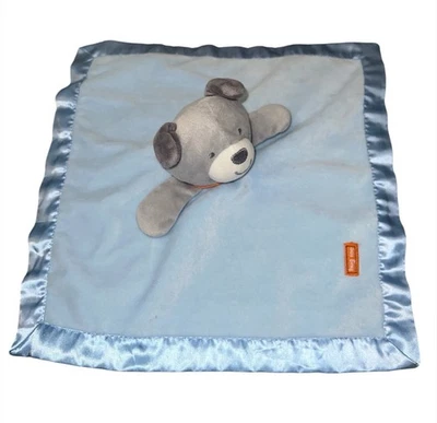  Cachorro Perro Peluche Lovey Manta Azul Abrazame Satén Seguridad Manta Carters Sonajero Foto 1 de 4
