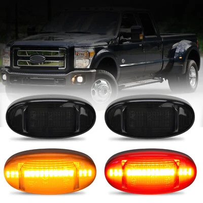 4PCS Smoked Lens Front & Rear Side Marker Lamp for Ford F250 F350 F450 - Image 1 of 4