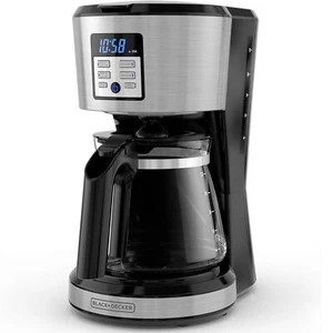 Programmable 12-Cup Coffee Maker Exclusive Vortex Technology Coffeemaker, Silver - Picture 1 of 9