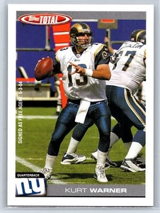 2004 Topps Total #172 Kurt Warner New York Giants - Picture 1 of 2