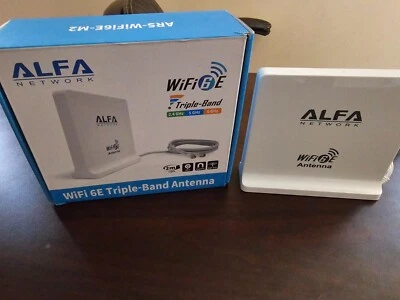 ALFA ARS-WiFi6E-M2 2.4 GHz + 5 GHz + 6E Tri-Band Omnidirectional Indoor Antenna - Image 1 of 4