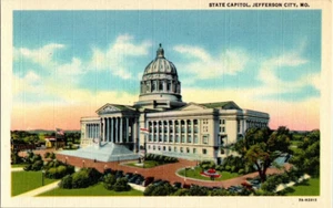 Unposted Linen Post Card State Capitol Jefferson City Missouri - Picture 1 of 2